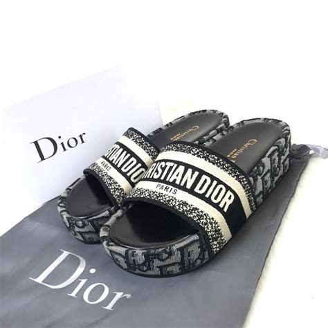 dior black slippers|christian dior sliders women.